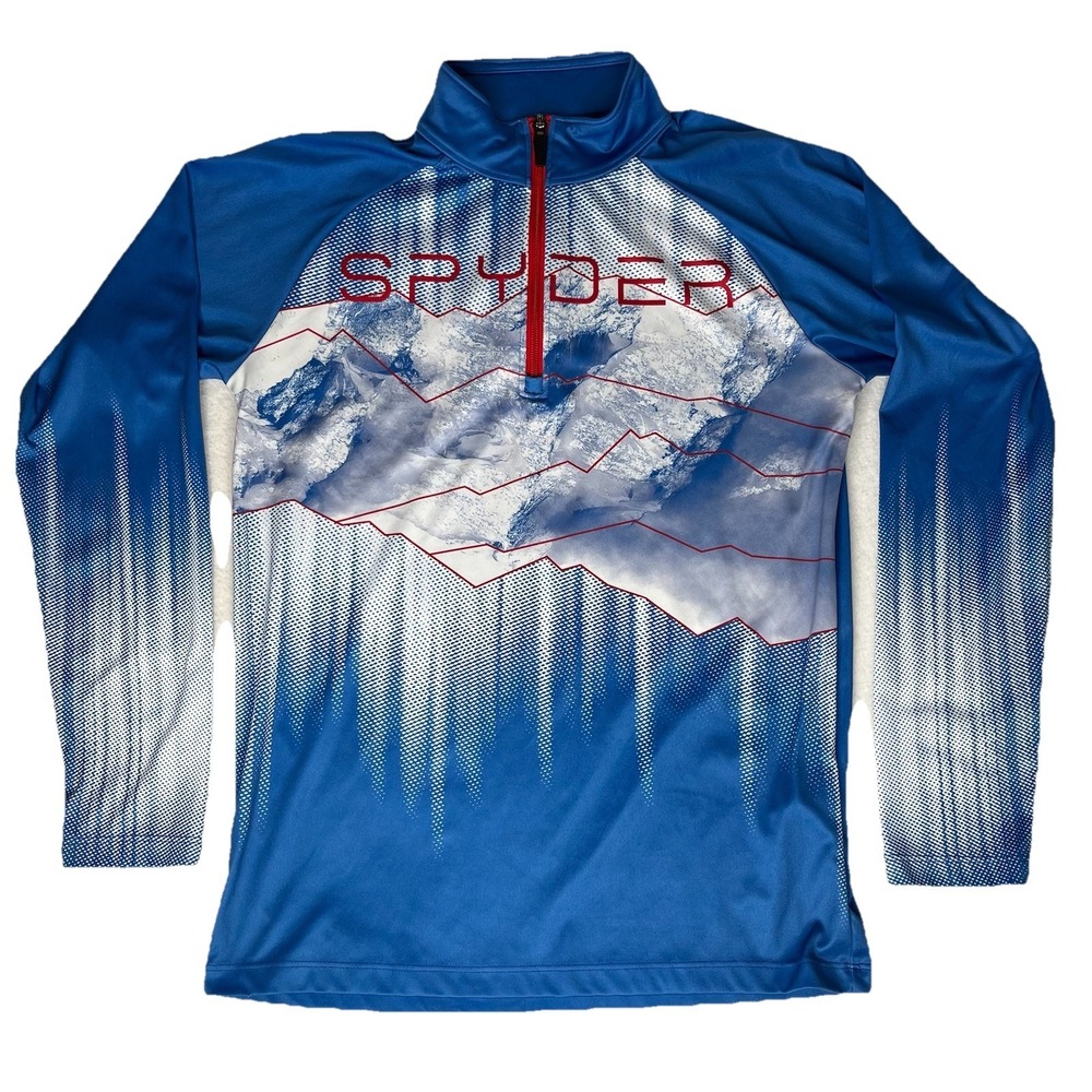 Spyder Boy's Base Layer Web Quarter Zip‎ T-Neck Top Shirt Size XL Outdoor